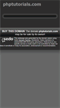 Mobile Screenshot of phptutorials.com